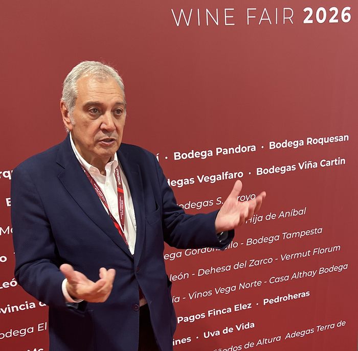 El presidente de Winemad, Gerardo Correas, en la clausura de la primera edición de la I Feria Internacional del Vino de Madrid