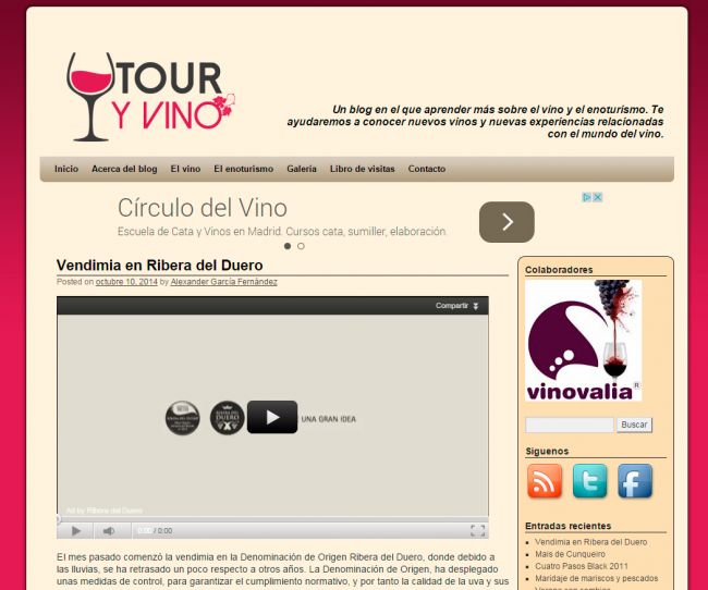 Entrevista en el vino mas barato a Alexander Garcia autor del blog Tour y Vino