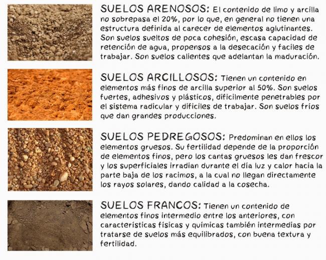 Tipos de suelo según su textura