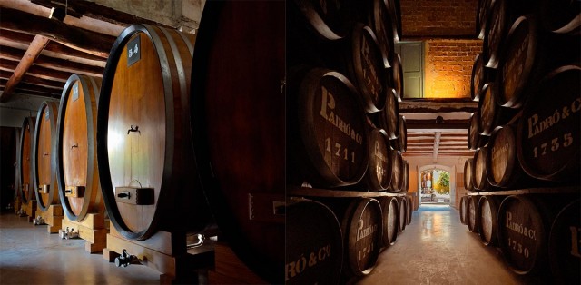 Salas de botas de Casa Vermouth Padró