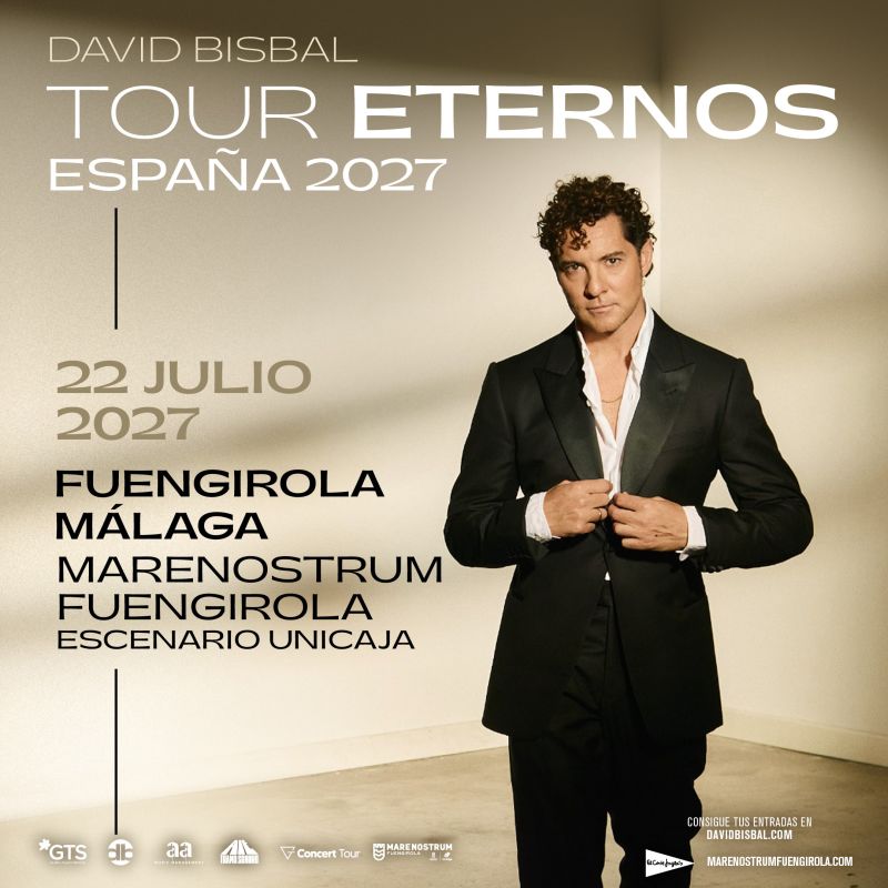 Marenostrum Fuengirola confirma a David Bisbal en 2027 con su Tour Eternos
