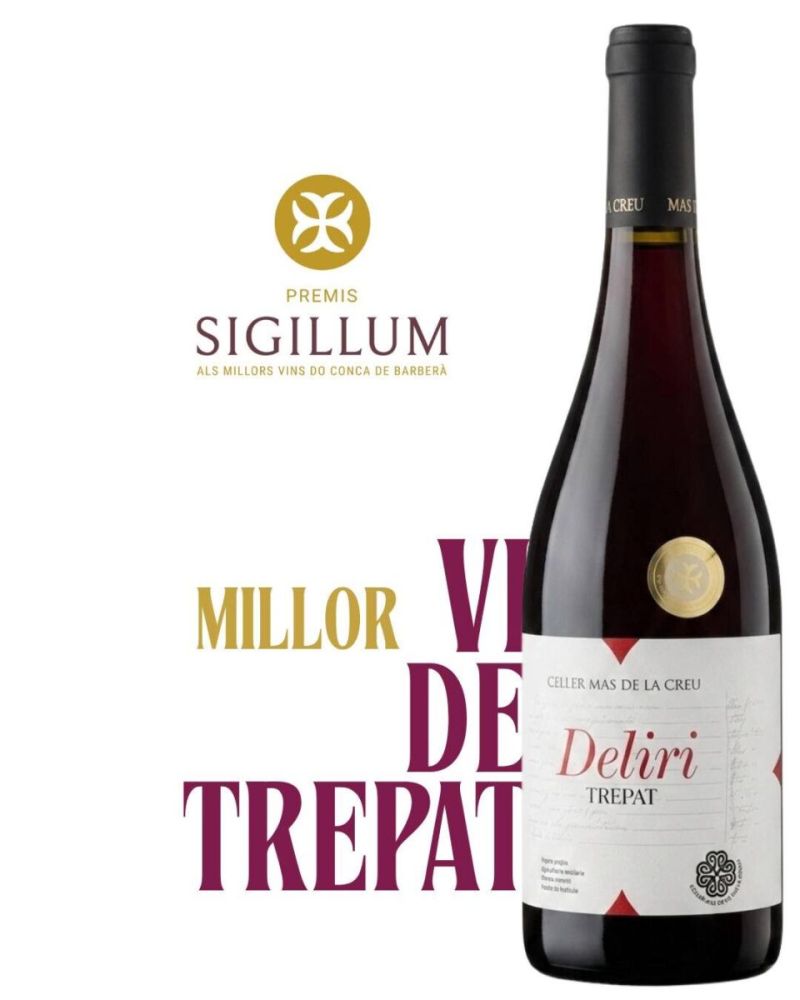 Deliri Trepat 2025, Mejor Vino de Trepat 2026 en los Premios Sigillum. Imagen: Celler Mas de la Creu